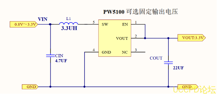 1.5V轉3.3V陞壓電路圖和1.5V轉3.3V的電源芯片