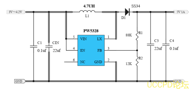 2.4V陞3.3V，2.4V陞3V，1A大電流陞壓芯片