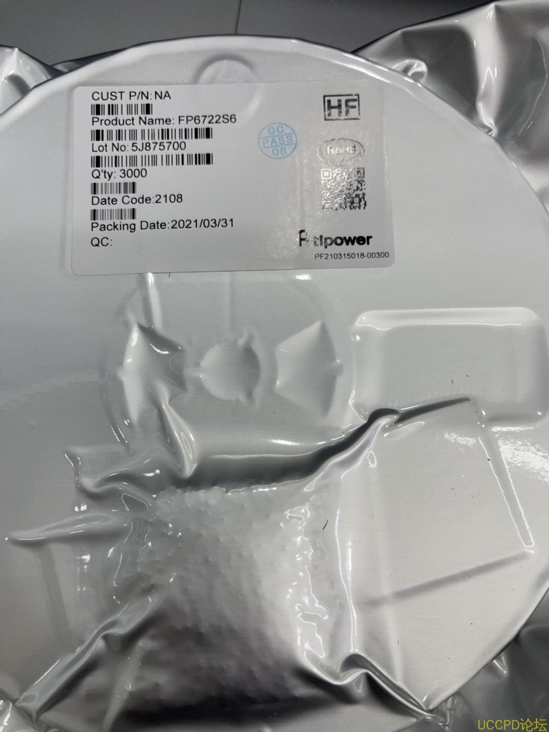 代理天鈺FP6722S6原裝現貨具有0.2uA時非常低的關閉電流的特點，適用於電池供電應用