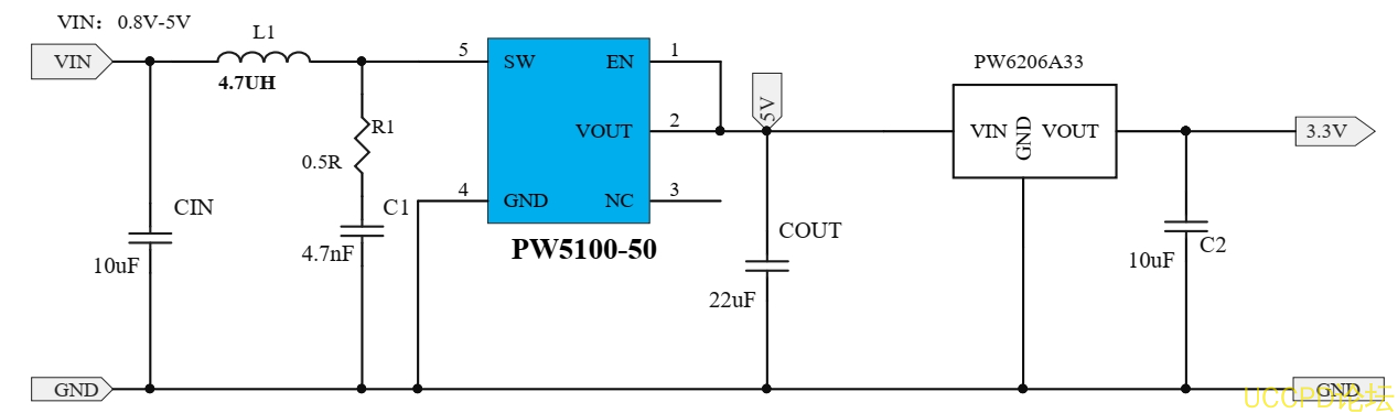 干电池锂电池升降压 3.3V0.3A 恒压输出电路板