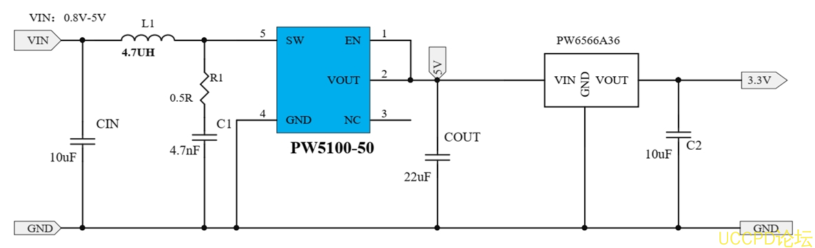 干电池锂电池升降压 3.6V0.2A 恒压输出电路板