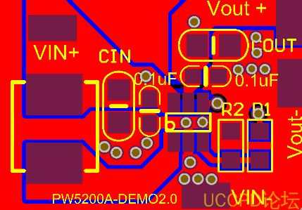 榦電池陞壓 5V，鋰電池陞壓 5V0.5A 電路闆， PW5200A