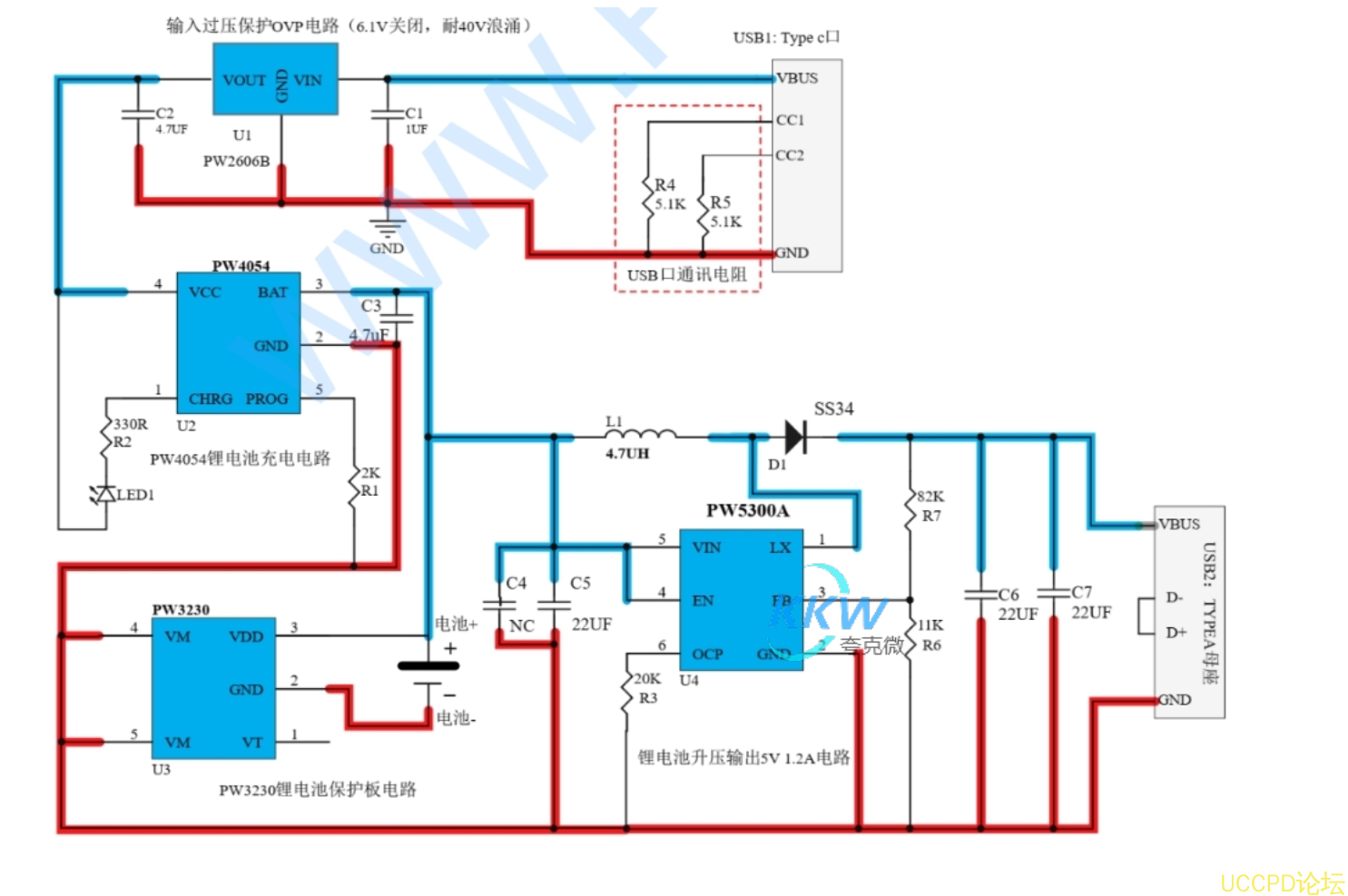 鋰電池充放電闆