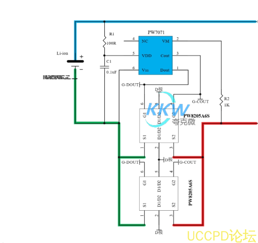 單節 4.35V/4.4V 鋰電池保護方案闆， 4A 過流