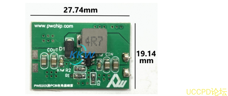 3V-5V 陞壓 12V0.4A 電路闆， PW5300