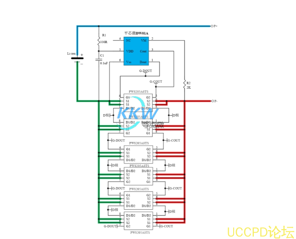 單節鋰電池保護方案闆， 10A 過流