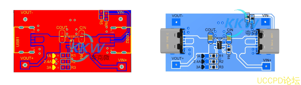 5V 输入 USB 限流芯片模板 PW1503， 1A-3A 温度低，输出短路保护