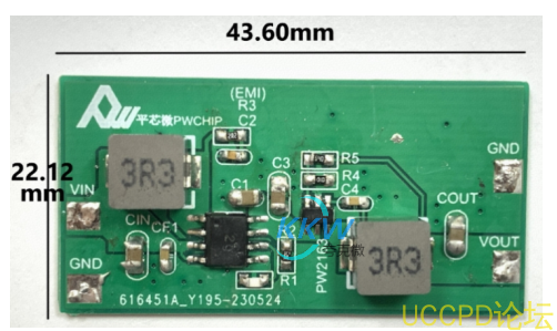 鋰電池陞壓 3.3V2.4A，電路闆