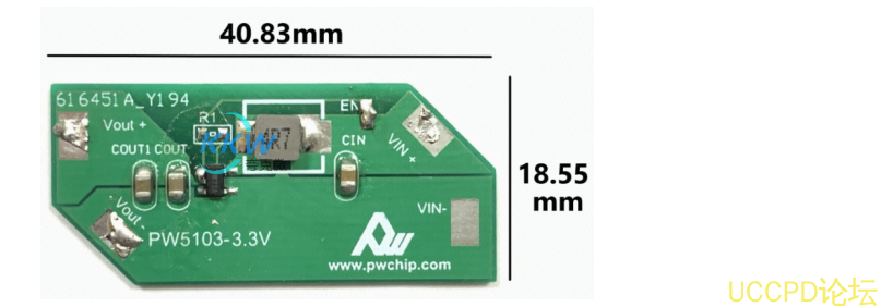 1-兩節榦電池陞壓 3.3V 電路闆 PW5103 芯片， EN 真關斷